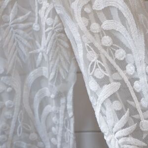 Lucky Brand White Sheer Lace Dress